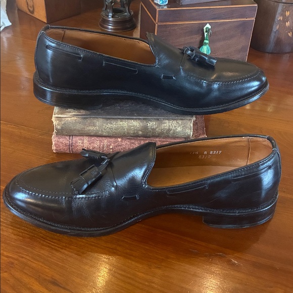 Allen Edmonds Black Leather Cordovan Tassel Loafers